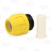 1-1/4" Compression Cap for SDR-11 Yellow PE Gas Pipe