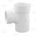 4" x 4" x 3" PVC DWV Sanitary Street Tee (Spigot x Socket x Socket)