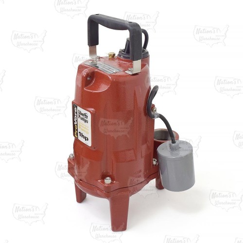 Automatic ProVore Residential Grinder Pump w/ Wide Angle Float Switch, 10' cord, 1HP, 230V