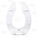 Bemis 1655CT (White) Commerical Plastic Elongated Toilet Seat w/ Check Hinges, Extra Heavy-Duty