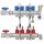 4 Branch Stainless Steel PEX Heating Manifold w/ 1/2” PEX adapters