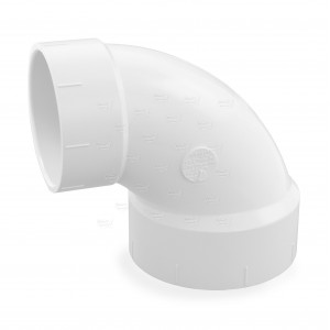 3" x 4" PVC DWV 90° Reducing Elbow (Closet Bend)