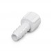 1/2" Barbed Insert x 1/2" Socket PVC Adapter, Sch 40, White