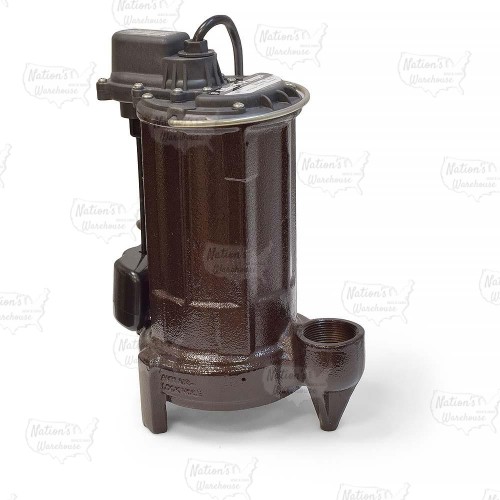Automatic Sump/Effluent Pump w/ Vertical Float Switch, 10' cord, 1/2HP, 115V