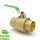 2" Sweat (Solder) Brass Ball Valve, Full Port (Lead-Free)