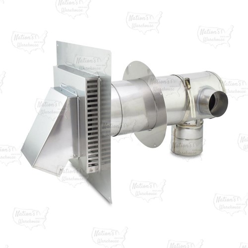 Z-Vent Concentric Vent Kit w/ 3" Fresh Air Intake and 4" Exhaust