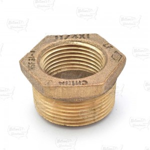 1-1/4" MPT x 1" FPT Brass Bushing, Lead-Free