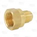 3/8" Flare x 1/2" Female NPT Threaded Brass Adapter