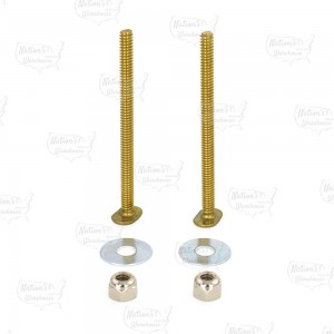 1/4" x 3-1/2" long Solid Brass Closet Bolts Kit