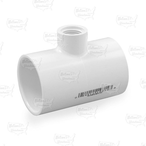 1-1/2" x 1-1/2" x 1/2" PVC (Sch. 40) Reducing Tee (Socket x Socket x FIPT)