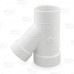 4" x 4" x 3" PVC DWV Street Wye (Spigot x Socket x Socket)