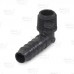 1/2" Barbed Insert x 1/2" Male NPT 90° PVC Elbow, Sch 40, Gray