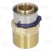 3/4" PEX Press x 3/4" Male Threaded Adapter, Lead-Free Bronze