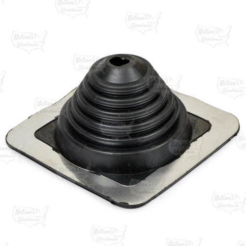 1-1/3" - 4" dia. Pipe, Master Flash Profiled/Corrugated Metal Roof Flashing, 6" x 6" base