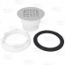 2" Hub, Solvent Weld PVC Shower Base/Module Drain w/ Snap-in Strainer, Locknut Style