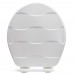 Bemis 33SLOW (White) Mayfair series Basket Weave Sculptured Wood Round Toilet Seat, Slow-Close