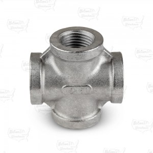 1/2" 304 Stainless Steel Cross, FNPT threaded